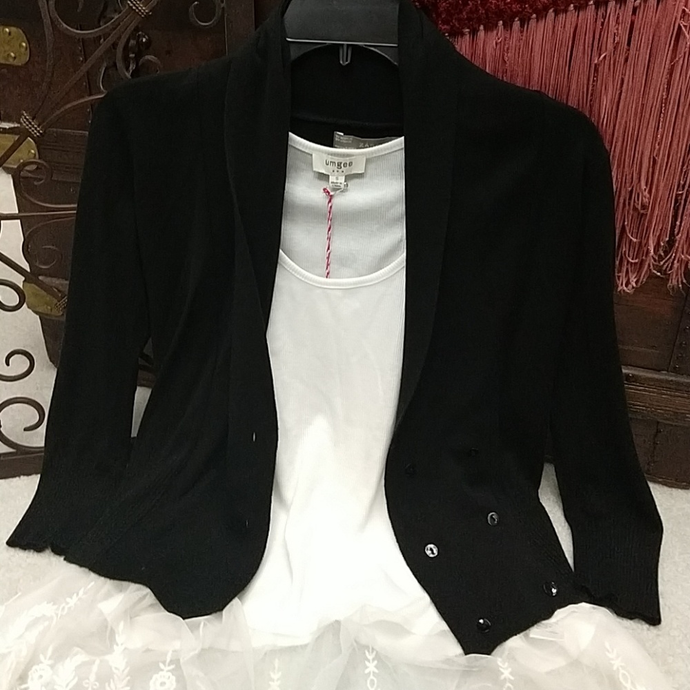 Zara Black Cropped Cardigan